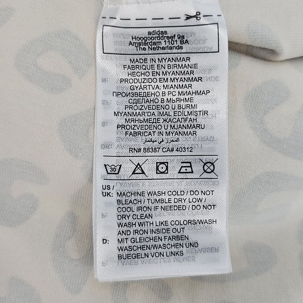 Adidas Originals Leopard Luxe 3-Stripes Maxi Dress XL White IY7066 - Picture 6 of 10